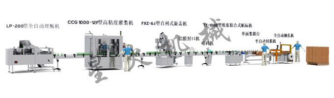 3000瓶/小时防爆防腐灌装生产线